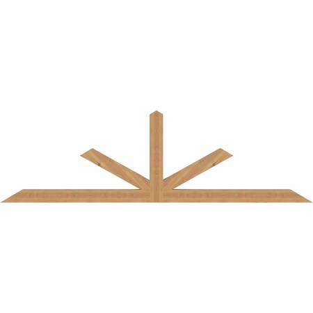 Ekena Millwork Saratoga Smooth Timber Gable Bracket, Western Red Cedar, 84"W x 24"H x 3 1/2"D x 3 1/2"F, 7/12 Pitch GBW084X24X0404SAR00SWR